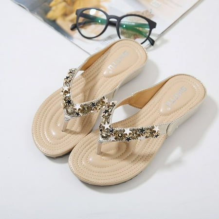 Bosleng Womens Flip Flops Sandals Summer Boho Style Rhinestone T-Strap Thong Flats Sandal Comfortable Bohemian Shoes Beach Footwear
Bosleng Womens Flip Flops Sandals Summer Boho Style Rhinestone T-Strap Thong Flats Sandal Comfortable Bohemian Shoes Beach Footwear