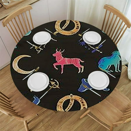 HAOXIT Constellation Symbols Round Fitted Tablecloth Oil-Proof Table Cover Stain-Resistant Table Cloth Fits Round Tables 42-46
HAOXIT Constellation Symbols Round Fitted Tablecloth Oil-Proof Table Cover Stain-Resistant Table Cloth Fits Round Tables 42-46