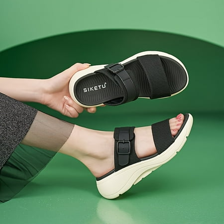 NAYUKA Wedge Slide Sandals Buckle Strap Solid Color Open Toe Shoes All-match Outdoor Slide Shoes
NAYUKA Wedge Slide Sandals Buckle Strap Solid Color Open Toe Shoes All-match Outdoor Slide Shoes
