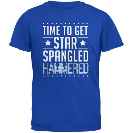 Time to get Star Spangled Hammered Royal Adult T-Shirt