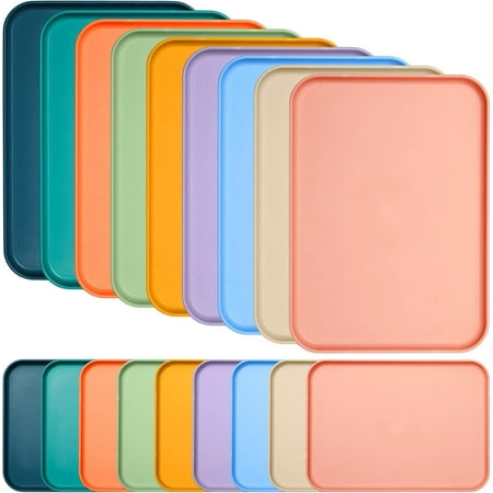 18 Pack Plastic Fast Food Trays Bulk Colorful Cafeteria Food Trays Rectangular Serving Trays Lunch Meal Trays for Party Kitchen 9 Colors 12 x 9 Inch
18 Pack Plastic Fast Food Trays Bulk Colorful Cafeteria Food Trays Rectangular Serving Trays Lunch Meal Trays for Party Kitchen 9 Colors 12 x 9 Inch