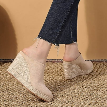 XIAQUJ Iheeled ShoesFaux Suede Ladies Wedge Heel Women Casual Shoes Pointed Toe Platform Slip on Lady Shoes Outdoor Stock Sandals for Women Beige 7.5(39)
XIAQUJ Iheeled ShoesFaux Suede Ladies Wedge Heel Women Casual Shoes Pointed Toe Platform Slip on Lady Shoes Outdoor Stock Sandals for Women Beige 7.5(39)