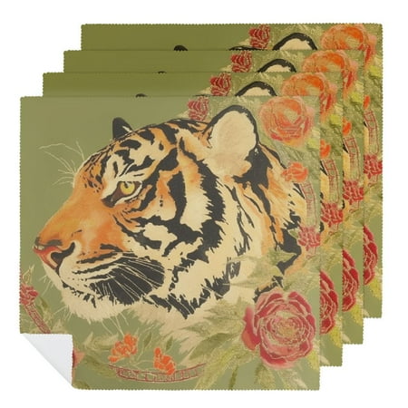 Facannap Tiger Rose Art Nouveau Cloth Napkins Hotel Home Banquet Atmosphere Embellishment Polyester Reusable Machine Washable Fabric for Events Gift 2 PCS
Facannap Tiger Rose Art Nouveau Cloth Napkins Hotel Home Banquet Atmosphere Embellishment Polyester Reusable Machine Washable Fabric for Events Gift 2 PCS