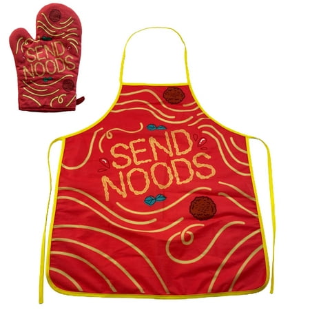 Send Noods Apron Oven Mitt Funny Noodle Cooking Graphic Novelty Kitchen Smock (Oven Mitt + Apron)
Send Noods Apron Oven Mitt Funny Noodle Cooking Graphic Novelty Kitchen Smock (Oven Mitt + Apron)