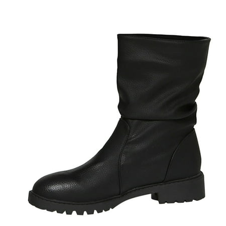 GNEIKDEING Ladies British Style Solid Color Pleated Thick Heel Medium Boots Gift on Clearance
GNEIKDEING Ladies British Style Solid Color Pleated Thick Heel Medium Boots Gift on Clearance