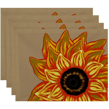 Simply Daisy 18 x 14 el girasol feliz Floral Print Placemats Set of 4