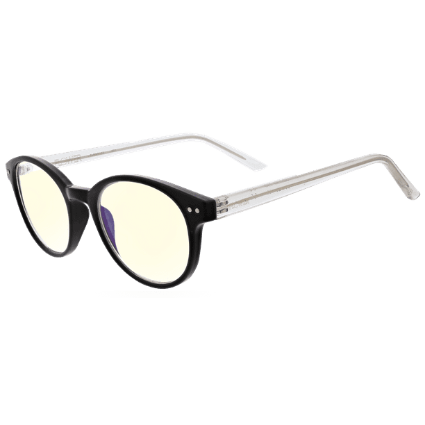 FLOWER by Drew Blue Light Computer Glasses, Violet Frame, Onyx Black