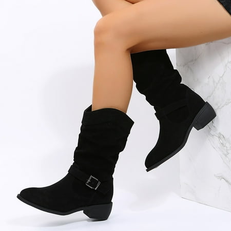 Cathalem Womens Wide Calf Boots Size 11w Toe Color Middle Booties Heels Solid Women Retro Buckle Shoes Strap Round women s boots Shoes Black 9
Cathalem Womens Wide Calf Boots Size 11w Toe Color Middle Booties Heels Solid Women Retro Buckle Shoes Strap Round women s boots Shoes Black 9