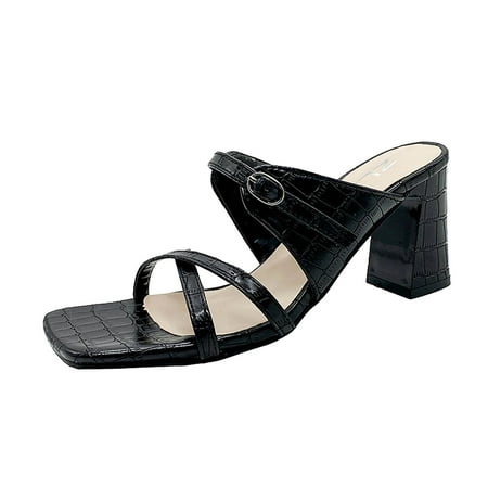 Womens Chunky High Heels Mules Heeled Sandals Fashion Crocodile Pattern Square Open Toe Slip On Dress Slides Slippers
Womens Chunky High Heels Mules Heeled Sandals Fashion Crocodile Pattern Square Open Toe Slip On Dress Slides Slippers