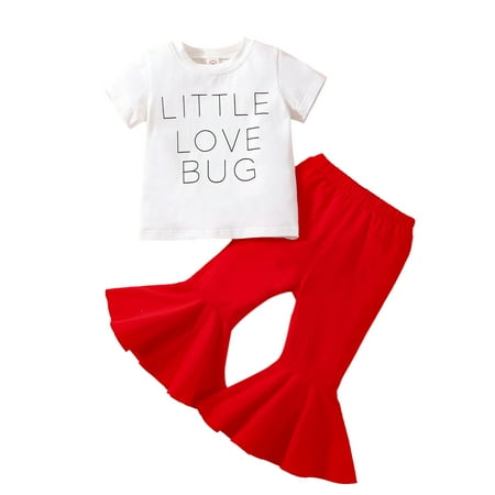 Bagilaanoe 2pcs Toddler Baby Girls Summer Clothes Set Infant Letter Print Short Sleeves T-shirt Tops and Casual Flare Pants
Bagilaanoe 2pcs Toddler Baby Girls Summer Clothes Set Infant Letter Print Short Sleeves T-shirt Tops and Casual Flare Pants
