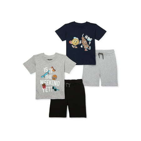 Tony Hawk Toddler Boys Graphic Tee and Shorts Set 4-Piece Sizes 2T-4T