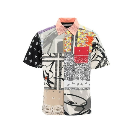 Children Of The Discordance Short-Sleeved Patchwork Shirt Men