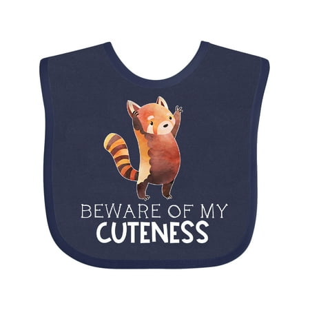Inktastic Beware of My Cuteness Cute Red Panda Gift Baby Boy or Baby Girl Bib