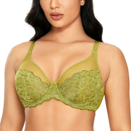 DOBREVA Women s Underwire Lace Bra Unlined Minimizer Plus Size Full Coverage See Through
DOBREVA Women s Underwire Lace Bra Unlined Minimizer Plus Size Full Coverage See Through
