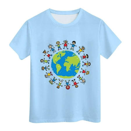 Kids Summer Comfortable Breathable Short Sleeve Tops Children Earth Cartoon Printed Children s Day Clothing Boys Size Small Clothes Long Sleeves for Boys Youth Thermal Shirts Athletic Shirt Boys Size
Kids Summer Comfortable Breathable Short Sleeve Tops Children Earth Cartoon Printed Children s Day Clothing Boys Size Small Clothes Long Sleeves for Boys Youth Thermal Shirts Athletic Shirt Boys Size