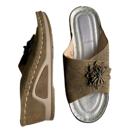Suede Leather Soft Footbed Orthopedic Arch-Support Sandals For Women Flower Hollow Design Summer Beach Shoes Brown 38
Suede Leather Soft Footbed Orthopedic Arch-Support Sandals For Women Flower Hollow Design Summer Beach Shoes Brown 38