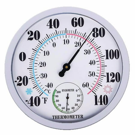 Shiusina Timers Indoor Outdoor Thermometer Large Wall Thermometer-Hygrometer Waterproof Does not Hygrometer White
Shiusina Timers Indoor Outdoor Thermometer Large Wall Thermometer-Hygrometer Waterproof Does not Hygrometer White