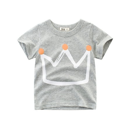 Gwiyeopda Baby Boys Short Sleeve T-shirt Crown Print Round Collar Cotton Pullover Kids Summer Fashion Casual Tops
Gwiyeopda Baby Boys Short Sleeve T-shirt Crown Print Round Collar Cotton Pullover Kids Summer Fashion Casual Tops