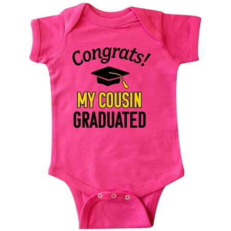 Inktastic Congrats! My Cousin Graduated with cap Gift Baby Boy or Baby Girl Bodysuit
Inktastic Congrats! My Cousin Graduated with cap Gift Baby Boy or Baby Girl Bodysuit