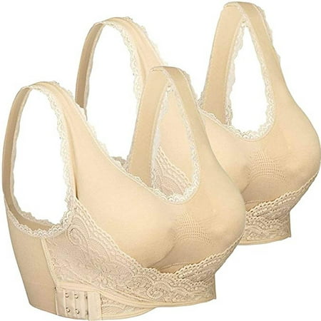 Dqueduo Wirefree Bras for Women Plus Size Front Closure Lace Bra Wirefreee Extra-Elastic Bra Active Yoga Sports Bras 34C-46C Summer Savings Clearance 2PC
Dqueduo Wirefree Bras for Women Plus Size Front Closure Lace Bra Wirefreee Extra-Elastic Bra Active Yoga Sports Bras 34C-46C Summer Savings Clearance 2PC