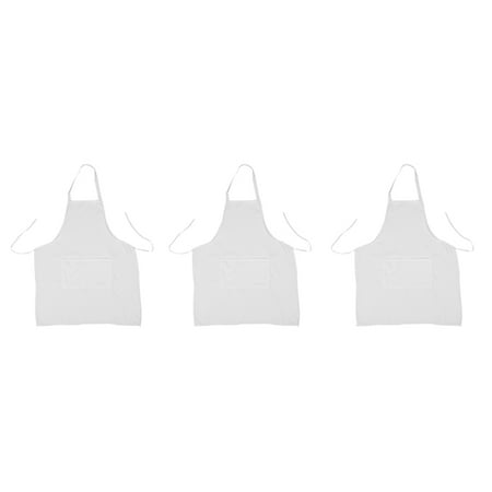 3Pcs 73 x 58 cm Apron Kitchen House Restaurant (White)
