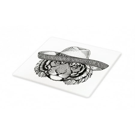 Cinco de Mayo Cutting Board Monochrome Vintage Engraved Style Tiger Head in Mexican Fiesta Hat Decorative Tempered Glass Cutting and Serving Board in 3 Sizes by Ambesonne
Cinco de Mayo Cutting Board Monochrome Vintage Engraved Style Tiger Head in Mexican Fiesta Hat Decorative Tempered Glass Cutting and Serving Board in 3 Sizes by Ambesonne