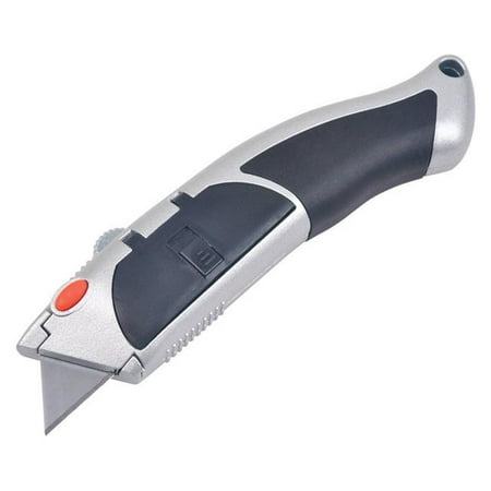 7 in. Retractable Auto Reload Utility Knife Silver