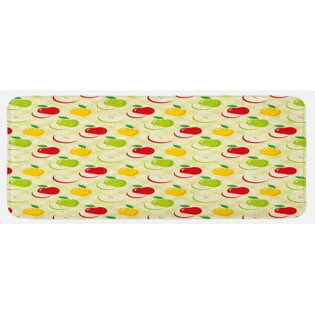 Fruits Kitchen Mat Diagonal Checkered Pattern with Apples and Slices Retro Country Kitchen Theme Plush Decorative Kitchen Mat with Non Slip Backing 47 X 19 Green Red Yellow by Ambesonne
Fruits Kitchen Mat Diagonal Checkered Pattern with Apples and Slices Retro Country Kitchen Theme Plush Decorative Kitchen Mat with Non Slip Backing 47 X 19 Green Red Yellow by Ambesonne