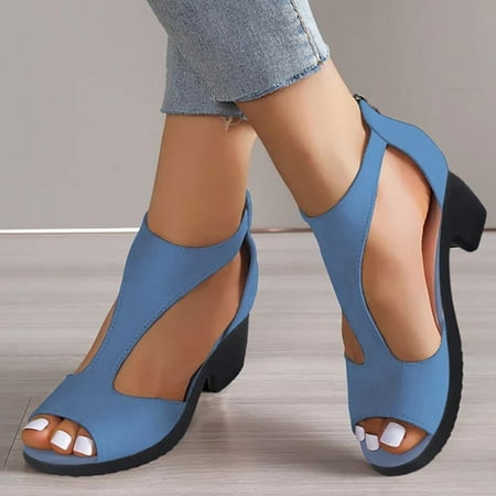 TUTUnaumb Women s Sandals Size 5.5 Girls Sandals Women Shoes Sandals For Women Dressy Summer Womens Slingback Fish Mouth Open Toe Wedges Thick Sole High Heels Buckle Beach Sandals Roman Shoes-Blue
TUTUnaumb Women s Sandals Size 5.5 Girls Sandals Women Shoes Sandals For Women Dressy Summer Womens Slingback Fish Mouth Open Toe Wedges Thick Sole High Heels Buckle Beach Sandals Roman Shoes-Blue