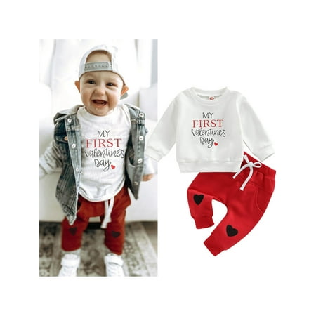 AMILIEe Valentine s Day Baby Boy Girl Clothes Set Long Sleeve Letter Print Pullover Sweatshirt Heart Drawstring Pants
AMILIEe Valentine s Day Baby Boy Girl Clothes Set Long Sleeve Letter Print Pullover Sweatshirt Heart Drawstring Pants