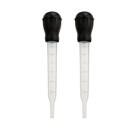 HIC Roasting Heat Resistant Turkey Baster and Meat Marinade Applicator Set of 2