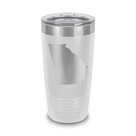 Georgia Shaped Tumbler 20 oz - Laser Engraved w/ Clear Lid - Stainless Steel - Vacuum Insulated - Double Walled - Travel Mug - ga - White
Georgia Shaped Tumbler 20 oz - Laser Engraved w/ Clear Lid - Stainless Steel - Vacuum Insulated - Double Walled - Travel Mug - ga - White