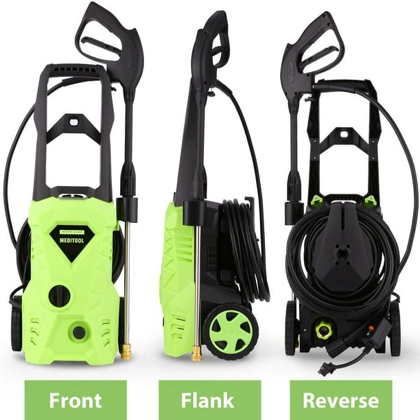 3000PSI Pressure Washer Electric 1.8GPM 1600W High Power Washer Machine with 5 Nozzles Spray Gun Hose Reel and Brush