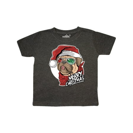 Inktastic Merry Christmas Pug Gift Toddler Boy or Toddler Girl T-Shirt