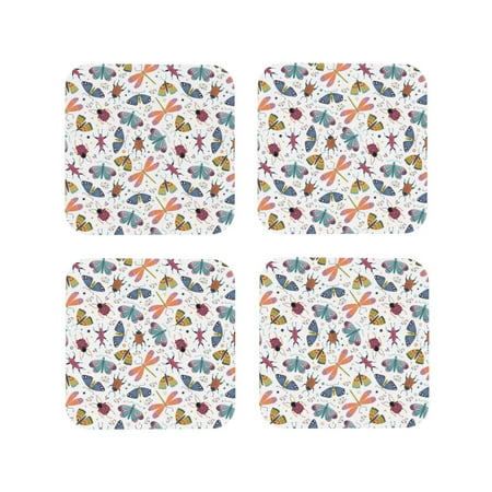 Leather Coasters Set of 4 - Colorful Insects Lightweight Non-Slip Drink Coasters for Desk Anti-Scalding Desk Cup Coasters for Office Table Decor Square
Leather Coasters Set of 4 - Colorful Insects Lightweight Non-Slip Drink Coasters for Desk Anti-Scalding Desk Cup Coasters for Office Table Decor Square