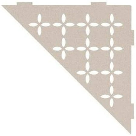 Schluter Systems Triangular Corner Shelf-E - Floral Design - Cream (SES1D5TSC