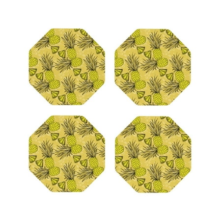 Drink Coasters Set of 4 Cute Pineapple Retro Yellow Leather Coasters for Coffee Table Protector Heat Resistant Cute Coasters for Home Decor Housewarming Gifts Bar Kitchen 4 Inch Octagon
Drink Coasters Set of 4 Cute Pineapple Retro Yellow Leather Coasters for Coffee Table Protector Heat Resistant Cute Coasters for Home Decor Housewarming Gifts Bar Kitchen 4 Inch Octagon