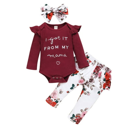 Dadaria Cute Baby Boys Girls Clothes Newborn 3M-18M Toddler Letter Romper Bodysuit+Ruffles Floral Print Pants Outfits Red 80 Toddler
Dadaria Cute Baby Boys Girls Clothes Newborn 3M-18M Toddler Letter Romper Bodysuit+Ruffles Floral Print Pants Outfits Red 80 Toddler
