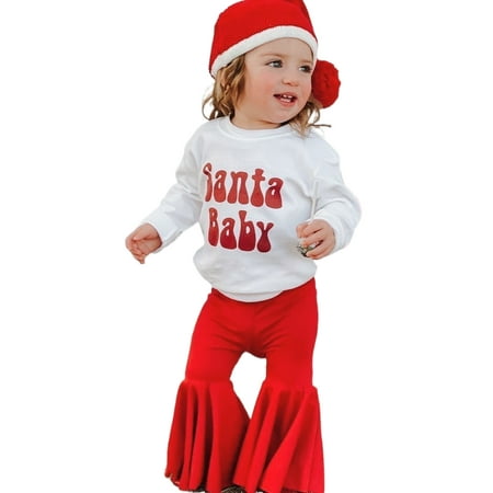 Peyakidsaa Baby Girls 2Pcs Christmas Outfit Clothes Toddler Long Sleeve Tops and Flares Pants Set
Peyakidsaa Baby Girls 2Pcs Christmas Outfit Clothes Toddler Long Sleeve Tops and Flares Pants Set