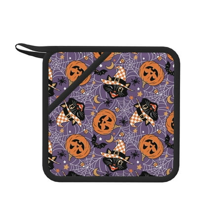 Lukts Vintage Halloween Black Cat for Silicone Anti-hot Mats - Heat Resistant for Kitchen Counter Dish Drying Mat Silicone Trivets Hot Pads for Kitchen Counter
Lukts Vintage Halloween Black Cat for Silicone Anti-hot Mats - Heat Resistant for Kitchen Counter Dish Drying Mat Silicone Trivets Hot Pads for Kitchen Counter