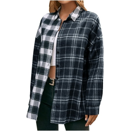 Trench Coats for Women Fleece Jacket Women Woman Long Sleeve T-Shirt Autumn Open Front Loose Outerwear Plaide Blouse Coat Tops Jacket Cardigan Sweaters for Women Girls Winter Coats Navy XL
Trench Coats for Women Fleece Jacket Women Woman Long Sleeve T-Shirt Autumn Open Front Loose Outerwear Plaide Blouse Coat Tops Jacket Cardigan Sweaters for Women Girls Winter Coats Navy XL