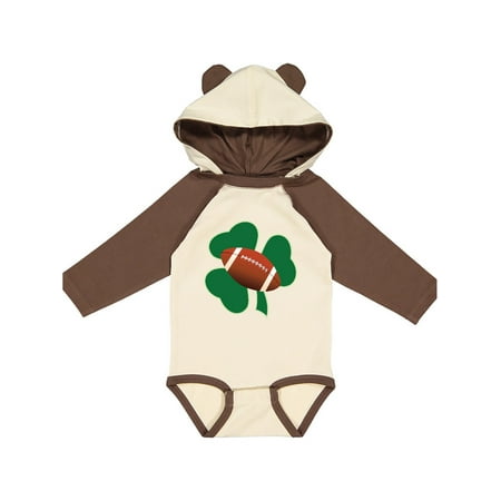 Inktastic St Patricks Day Football Gift Baby Boy or Baby Girl Long Sleeve Bodysuit
