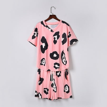 XIAOFFENN Plus Size Nightgowns For Women Women s Lightweight Short-sleeved V-neck Leopard Print Pajamas Two-piece Set 12 Pink
XIAOFFENN Plus Size Nightgowns For Women Women s Lightweight Short-sleeved V-neck Leopard Print Pajamas Two-piece Set 12 Pink