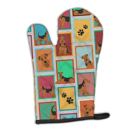 Lots of Airedale Terrier Oven Mitt 8.5 in x 12 in