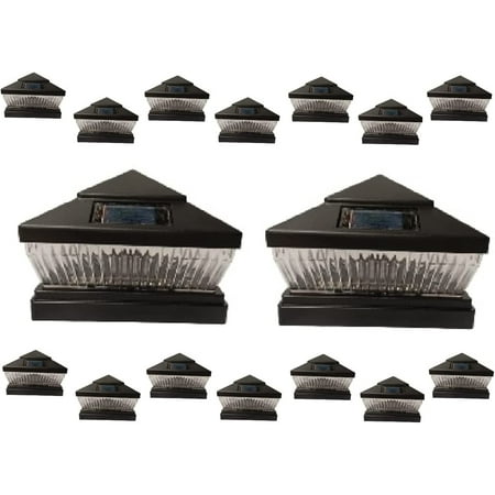 16 Pack Solar 6X6 Fence Post Cap Light with FIVE LED Bulbs BLACK Garden Square Shape Cap Light
16 Pack Solar 6X6 Fence Post Cap Light with FIVE LED Bulbs BLACK Garden Square Shape Cap Light