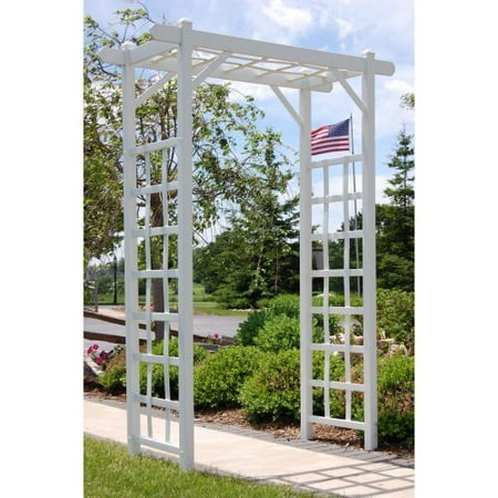 Dura-Trel Elmwood 7-ft. Vinyl Pergola Arbor