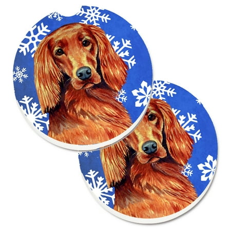 Carolines Treasures LH9299CARC Irish Setter Winter Snowflakes Holiday Set of 2 Cup Holder Car Coasters Large
Carolines Treasures LH9299CARC Irish Setter Winter Snowflakes Holiday Set of 2 Cup Holder Car Coasters Large