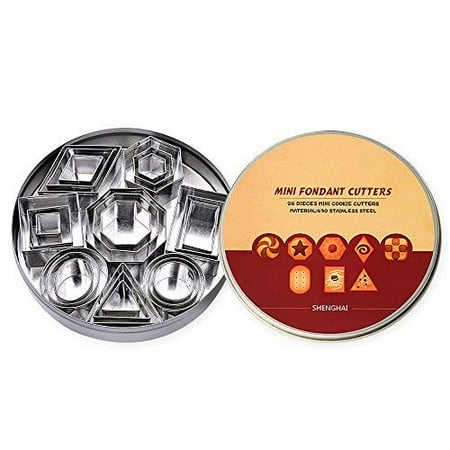 SurgeHai Geometric Shape Cutters Mini Cutters Including Hexagon Square Circle Oval Diamond Molds for Fondant Clay–Stainless Steel 24 Pcs Set
SurgeHai Geometric Shape Cutters Mini Cutters Including Hexagon Square Circle Oval Diamond Molds for Fondant Clay–Stainless Steel 24 Pcs Set