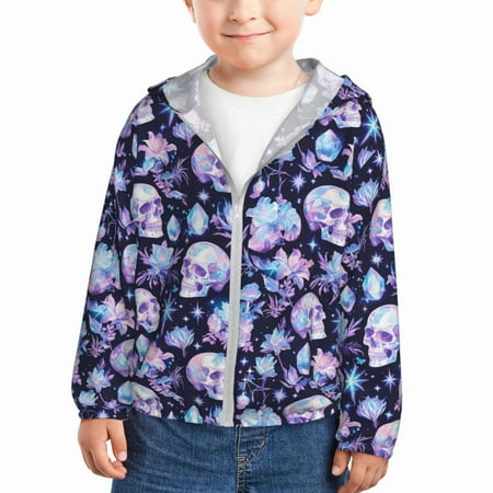 Qekee Skull crystal flower Print UPF 50+ Kids Sun-Protective Hooded Long Sleeve Rash Guard for Fishing Water Beach Sports -3 Years
Qekee Skull crystal flower Print UPF 50+ Kids Sun-Protective Hooded Long Sleeve Rash Guard for Fishing Water Beach Sports -3 Years