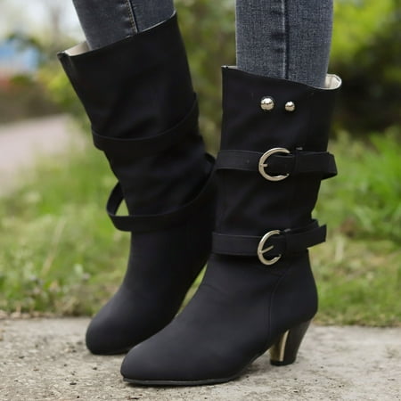 ERTUTUYI Women s Vintage Buckle Round Toe Plus Velvet Mid Heel Cowboy Boots Shoes Black 39
ERTUTUYI Women s Vintage Buckle Round Toe Plus Velvet Mid Heel Cowboy Boots Shoes Black 39